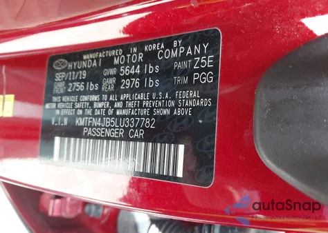 2020 Genesis G80 3.3T Sport Awd from USA, damaged, VIN KMTFN4JB5LU337782